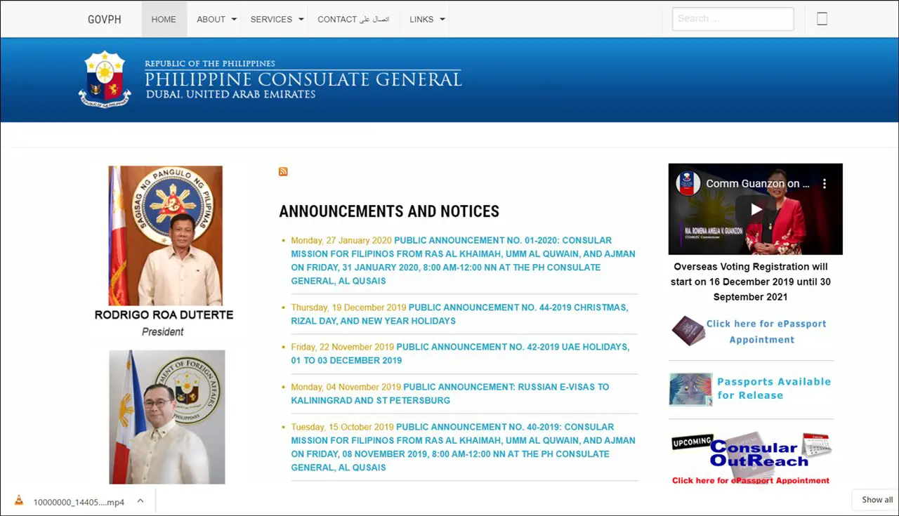 philippine consulate dubai website