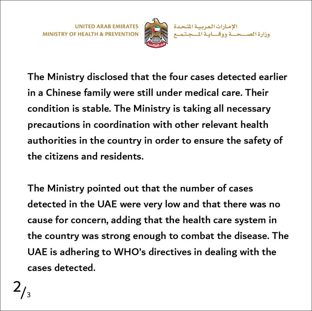 uae ministry of health coronavirus new case 2