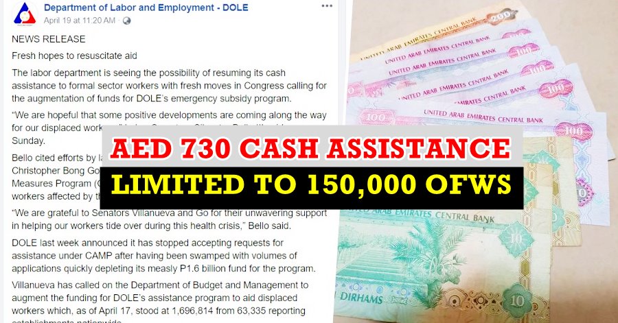 dole akap assistance ofws 150,000