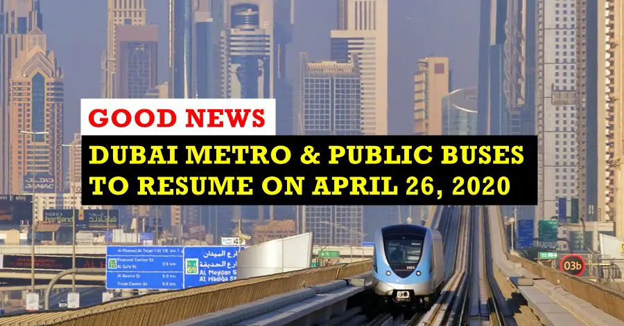 dubai buses and metro train resume operations