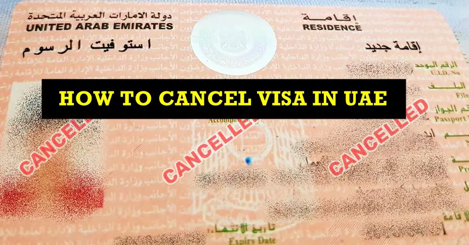 uae residence visa in passport cancelled