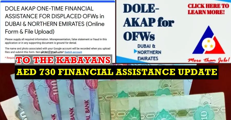 dole financial assistance filipinos dubai northern emirates